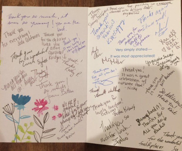 Thank you card - Staff